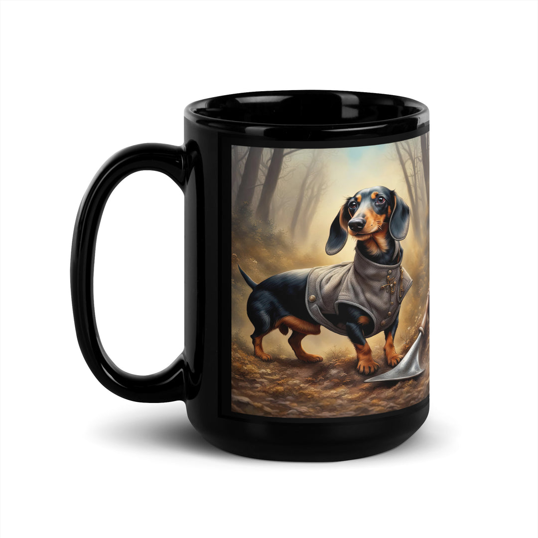 Dachshund- Black Glossy Mug v4