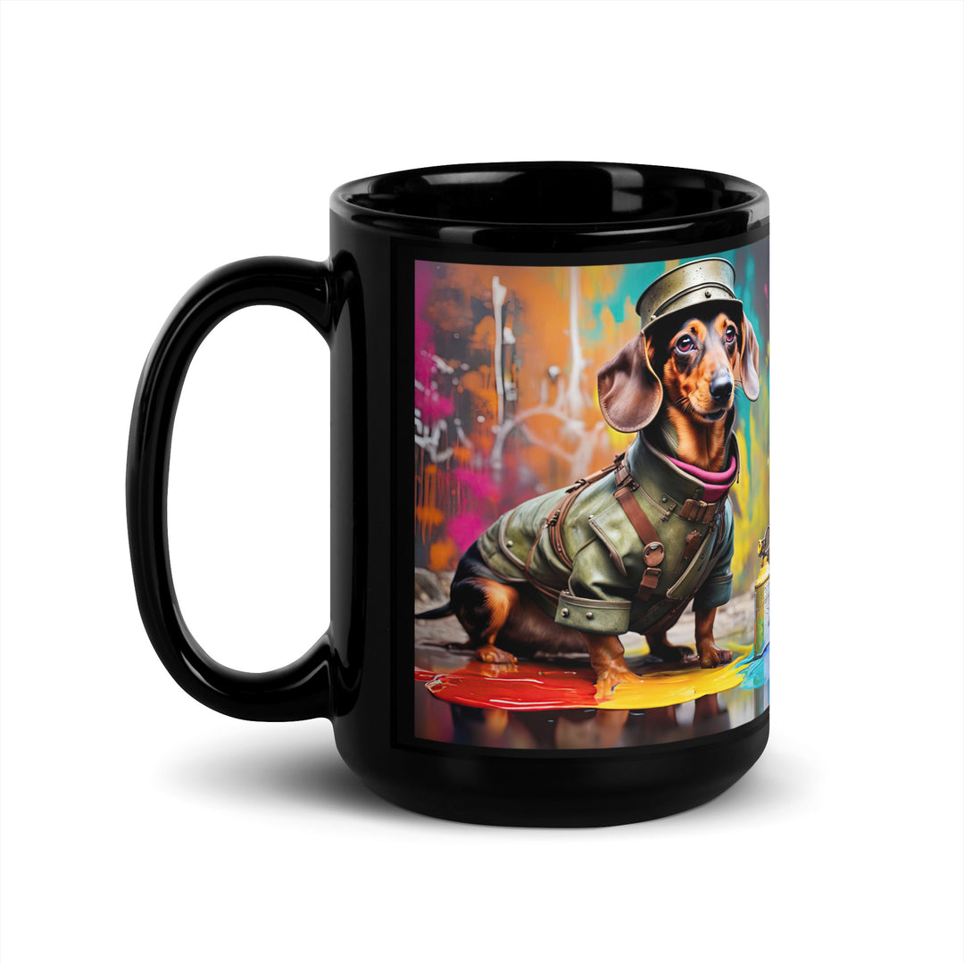 Dachshund- Black Glossy Mug v5