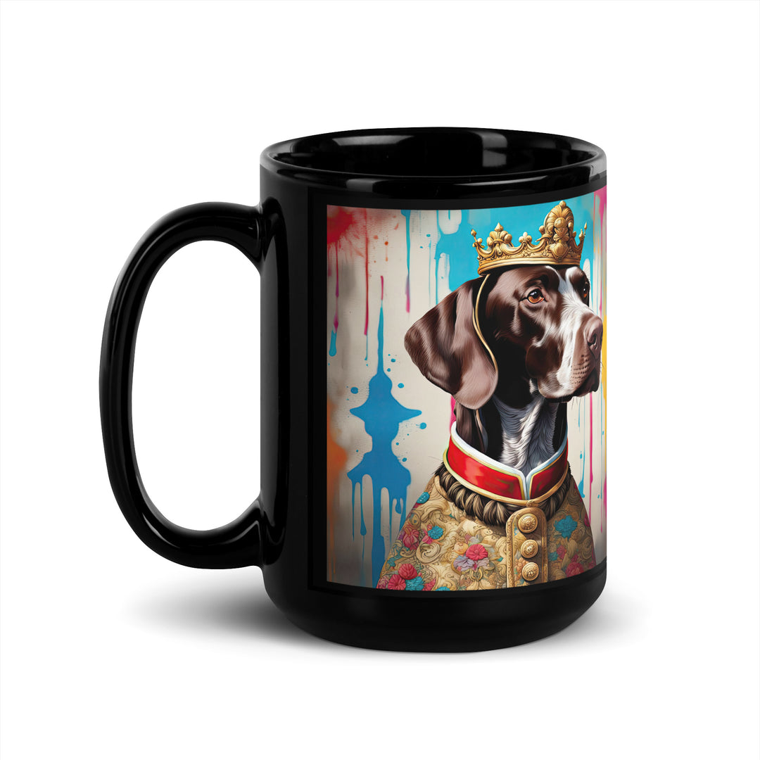 German Shorthaired Pointer- Black Glossy Mug