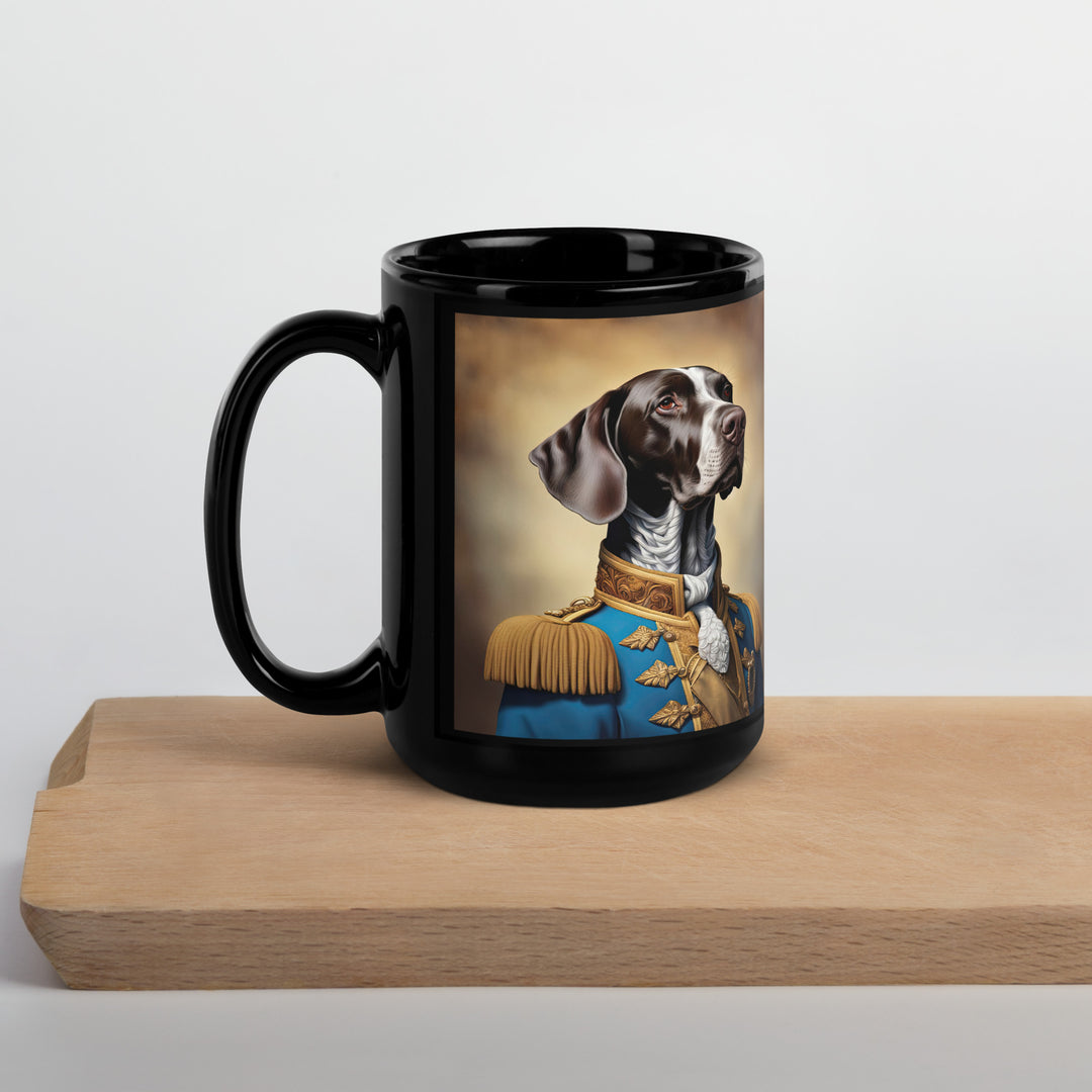 German Shorthaired Pointer- Black Glossy Mug v2