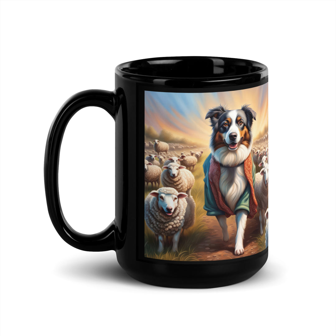 Australian Shepherd- Black Glossy Mug