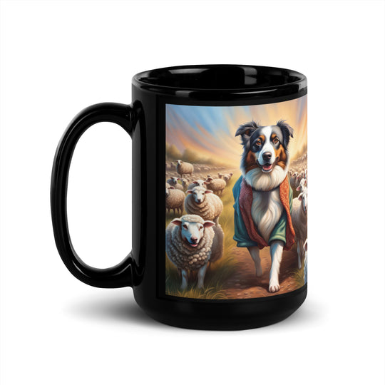 Australian Shepherd- Black Glossy Mug