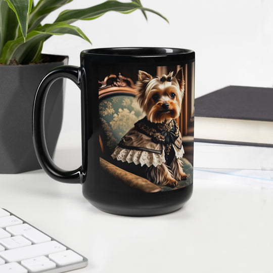 Yorkshire Terrier- Black Glossy Mug