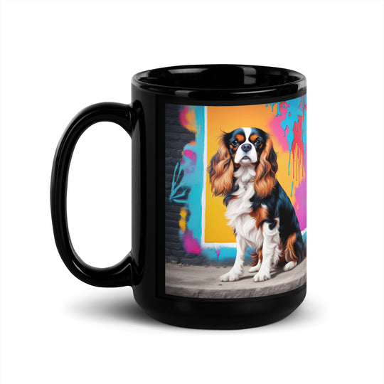 Cavalier King Charles Spaniel- Black Glossy Mug