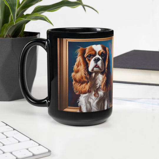 Cavalier King Charles Spaniel- Black Glossy Mug v2