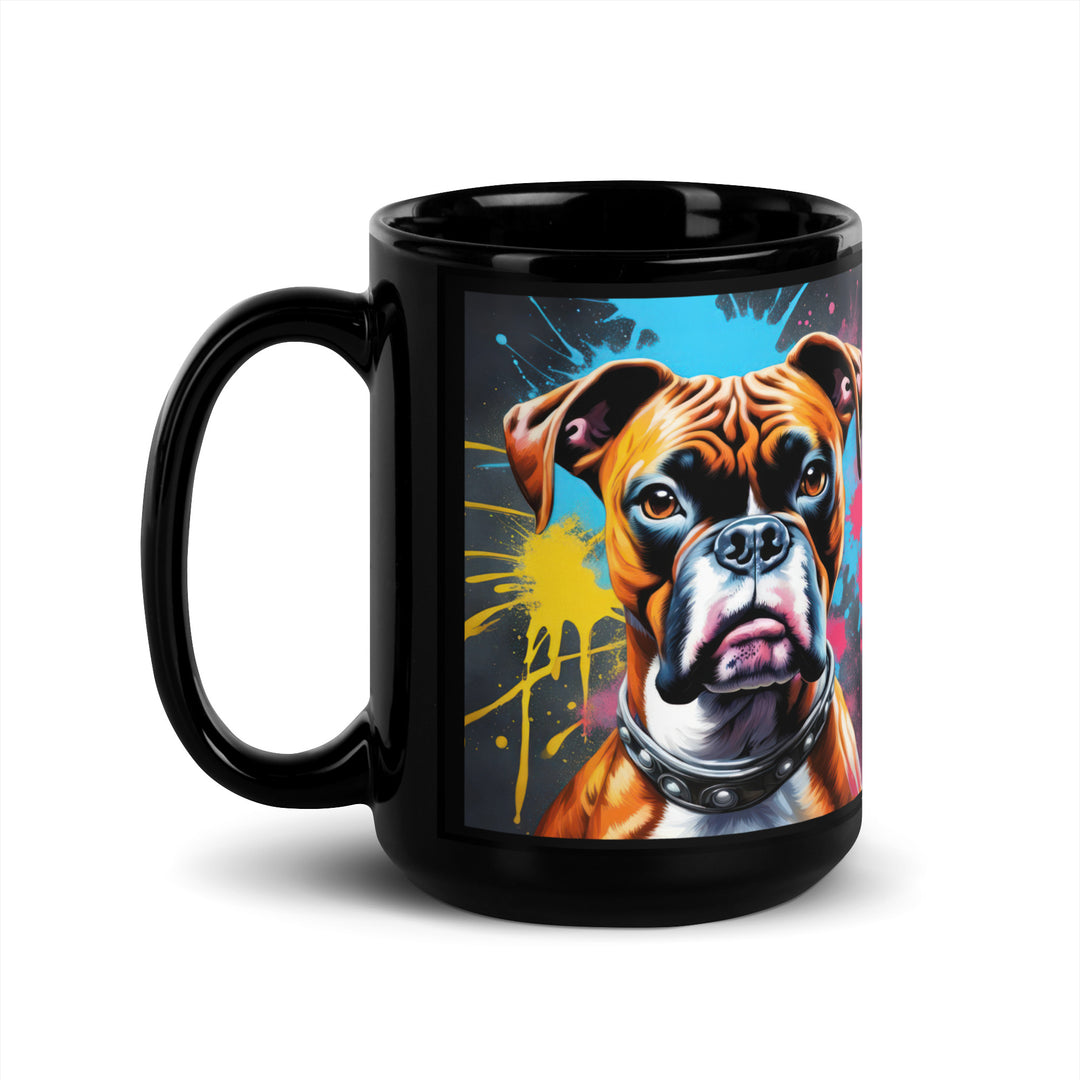 Boxer- Black Glossy Mug