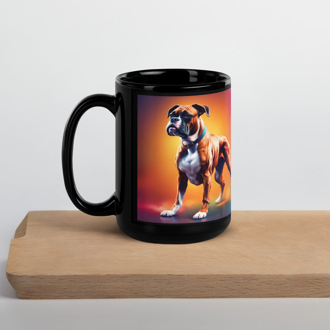 Boxer- Black Glossy Mug v5