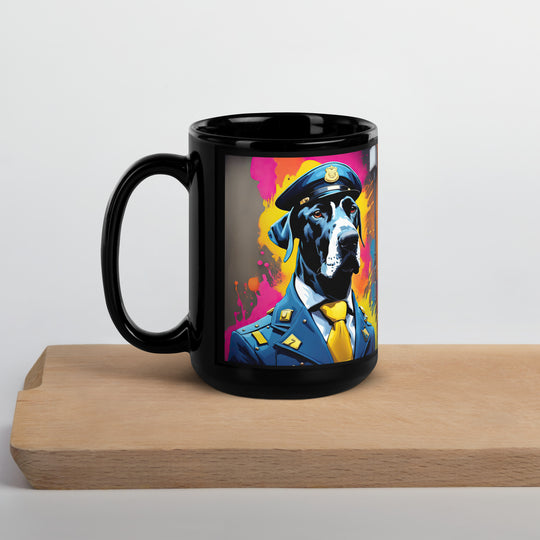 Great Dane- Black Glossy Mug v5