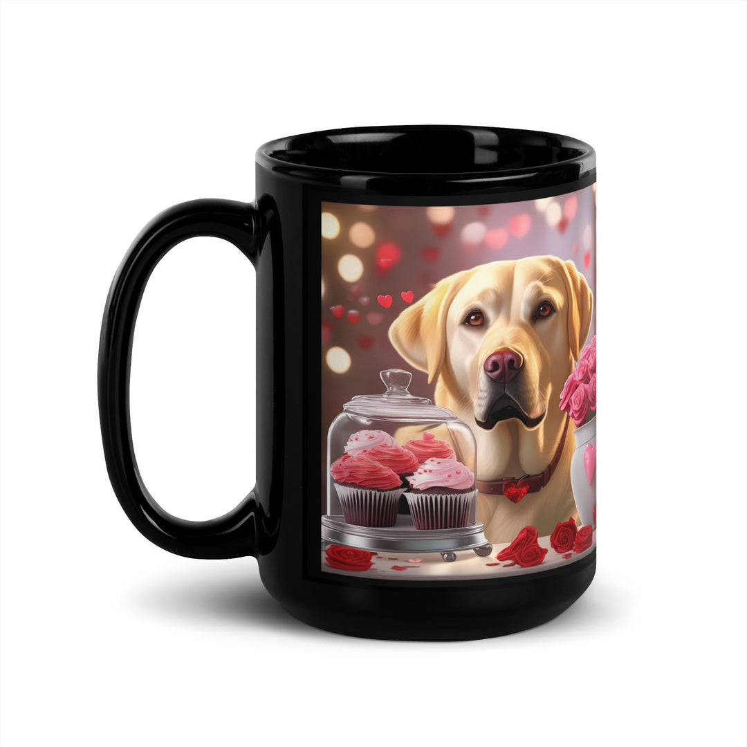 Labrador Retriever Romantic- Black Glossy Mug v2