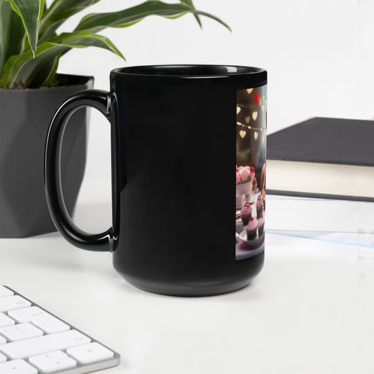 Boxer Romantic- Black Glossy Mug v2