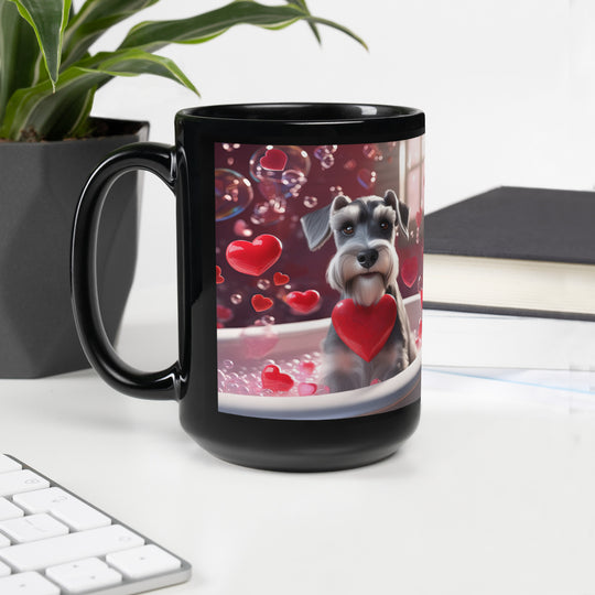 Miniature Schnauzer Romantic- Black Glossy Mug