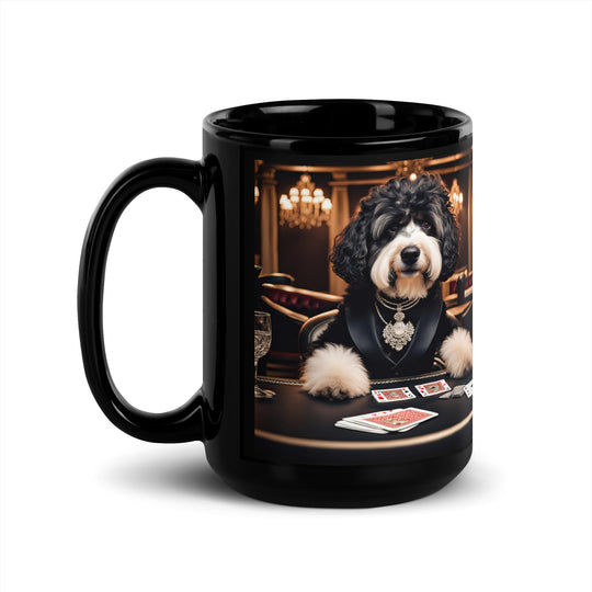 Bernedoodle General- Black Glossy Mug v7