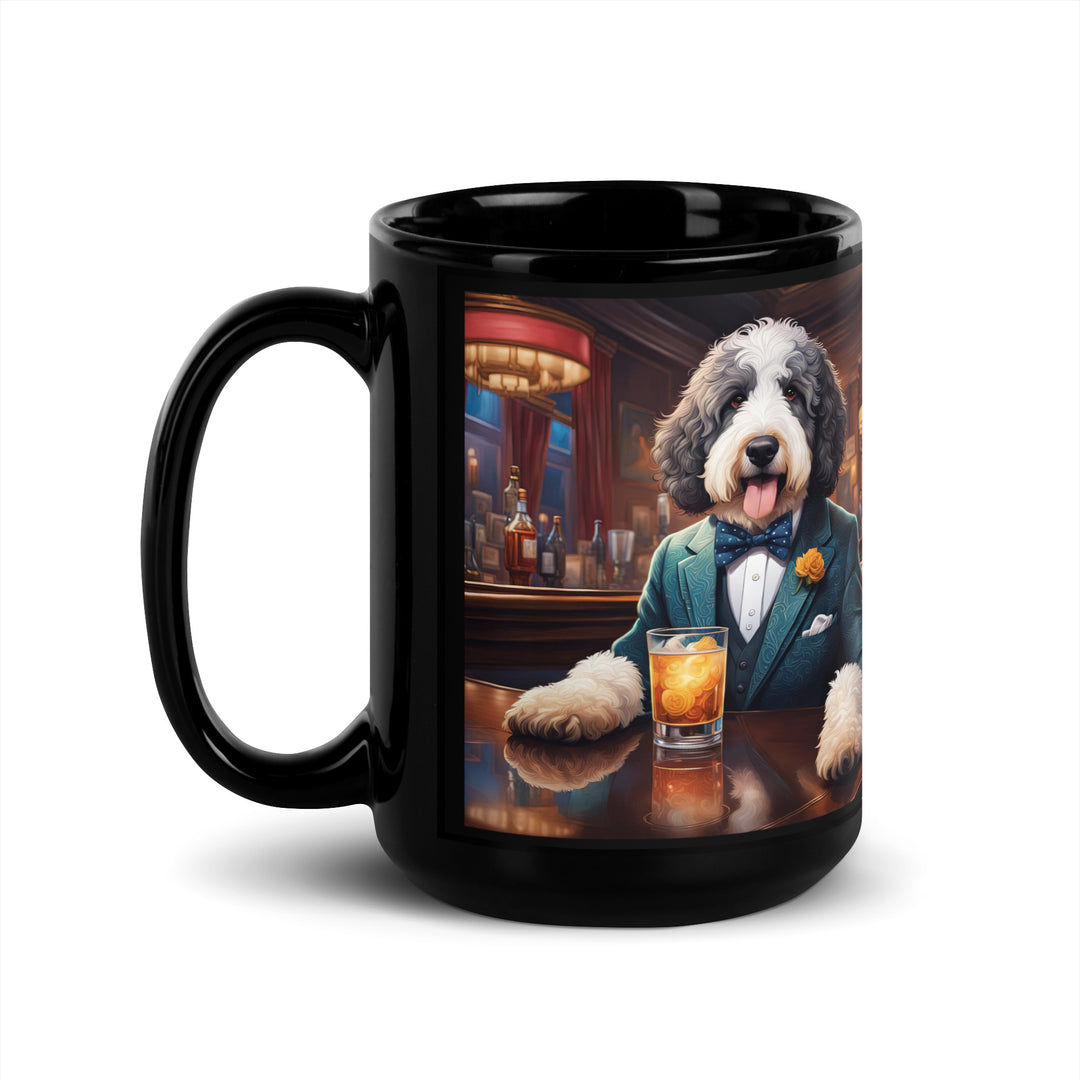 Bernedoodle General- Black Glossy Mug v9