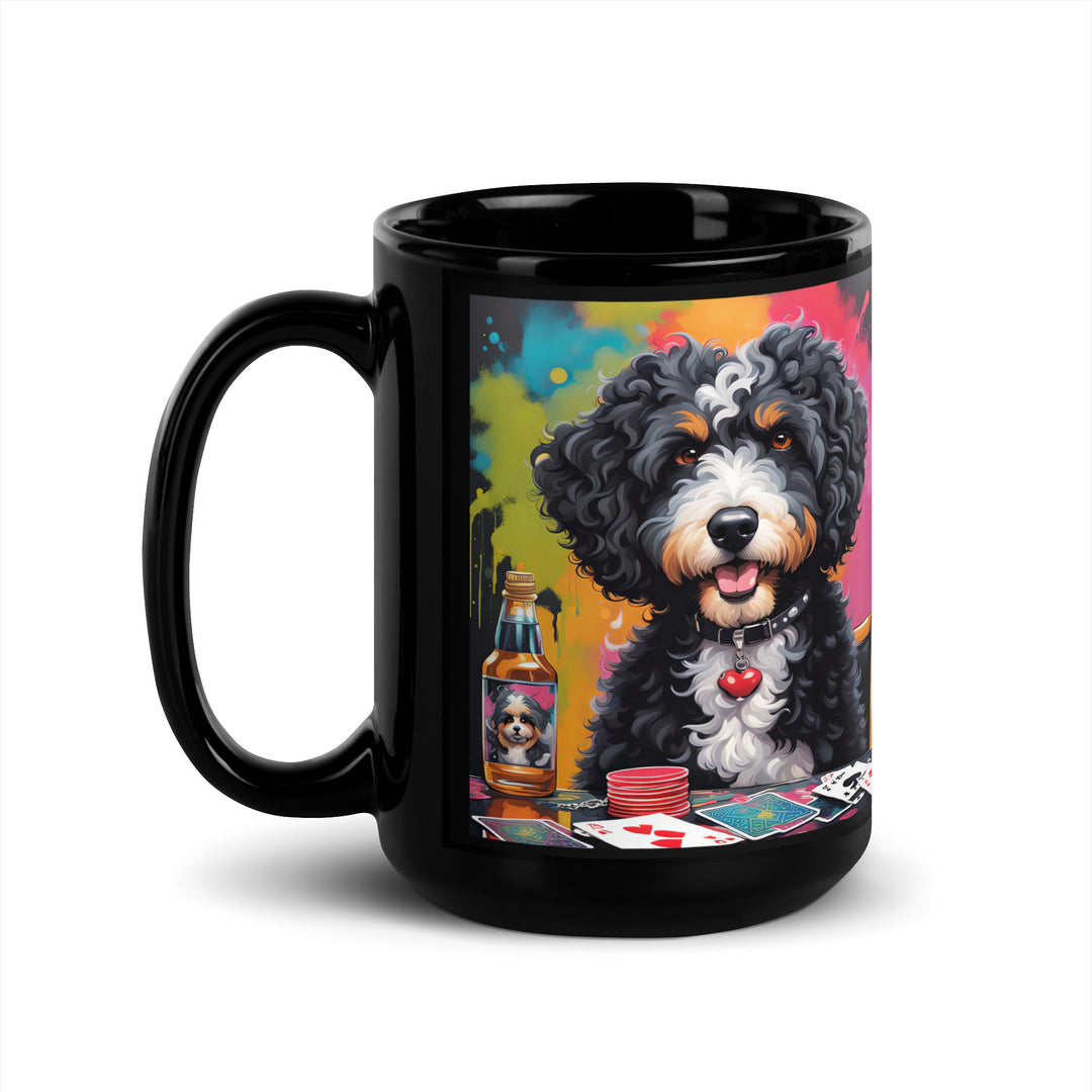 Bernedoodle General- Black Glossy Mug v10