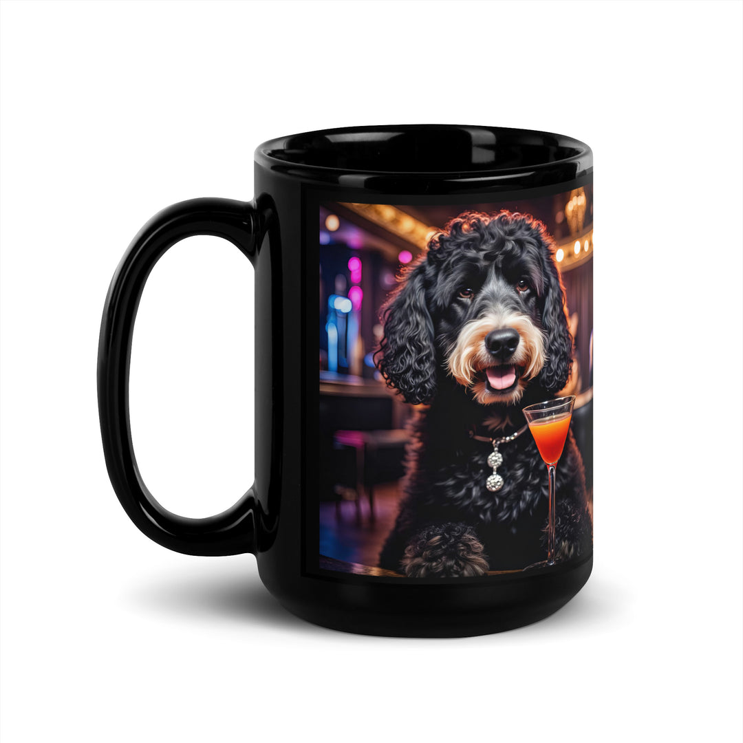 Bernedoodle General- Black Glossy Mug v11