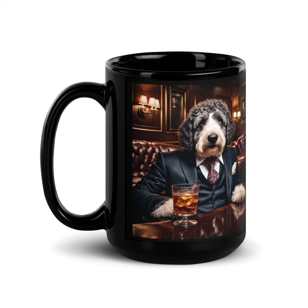 Bernedoodle General- Black Glossy Mug v13