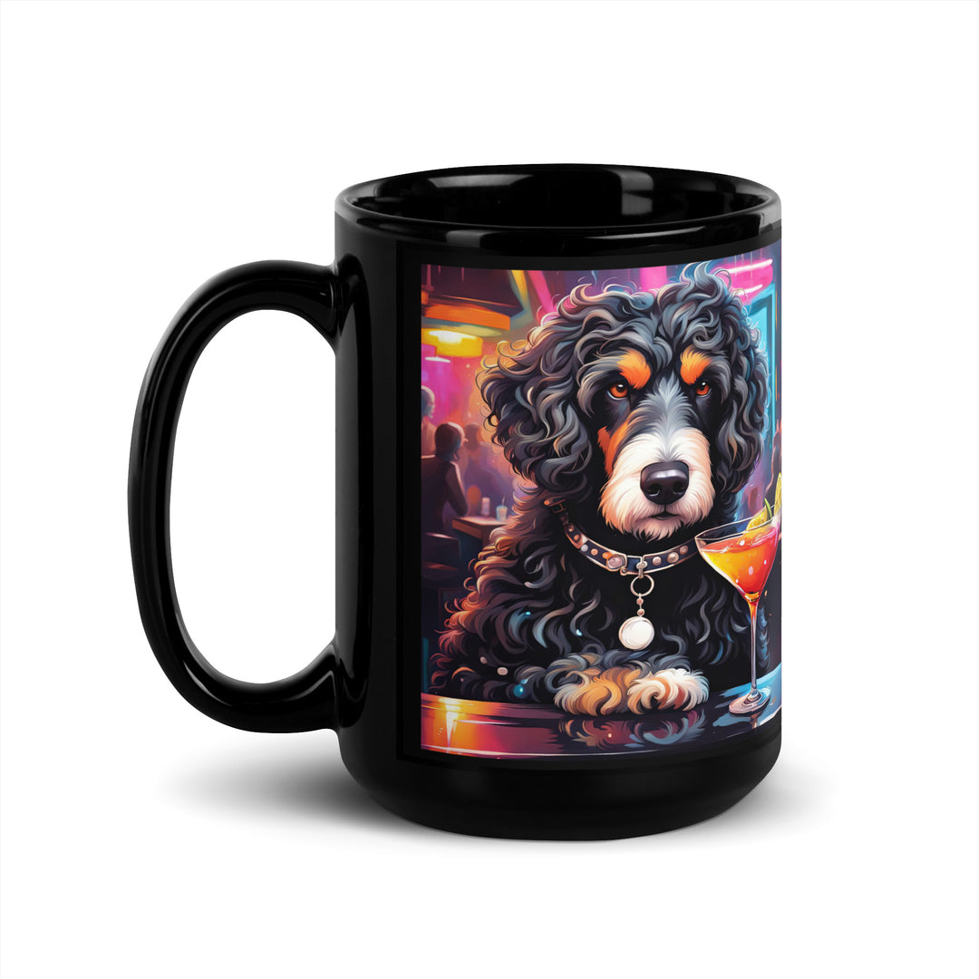 Bernedoodle General- Black Glossy Mug v16