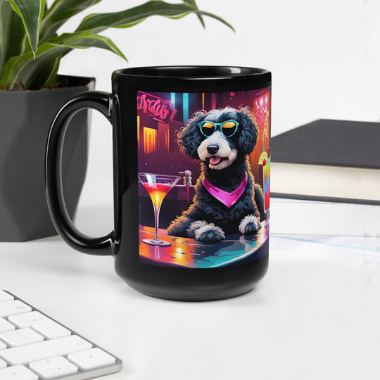 Bernedoodle General- Black Glossy Mug v17