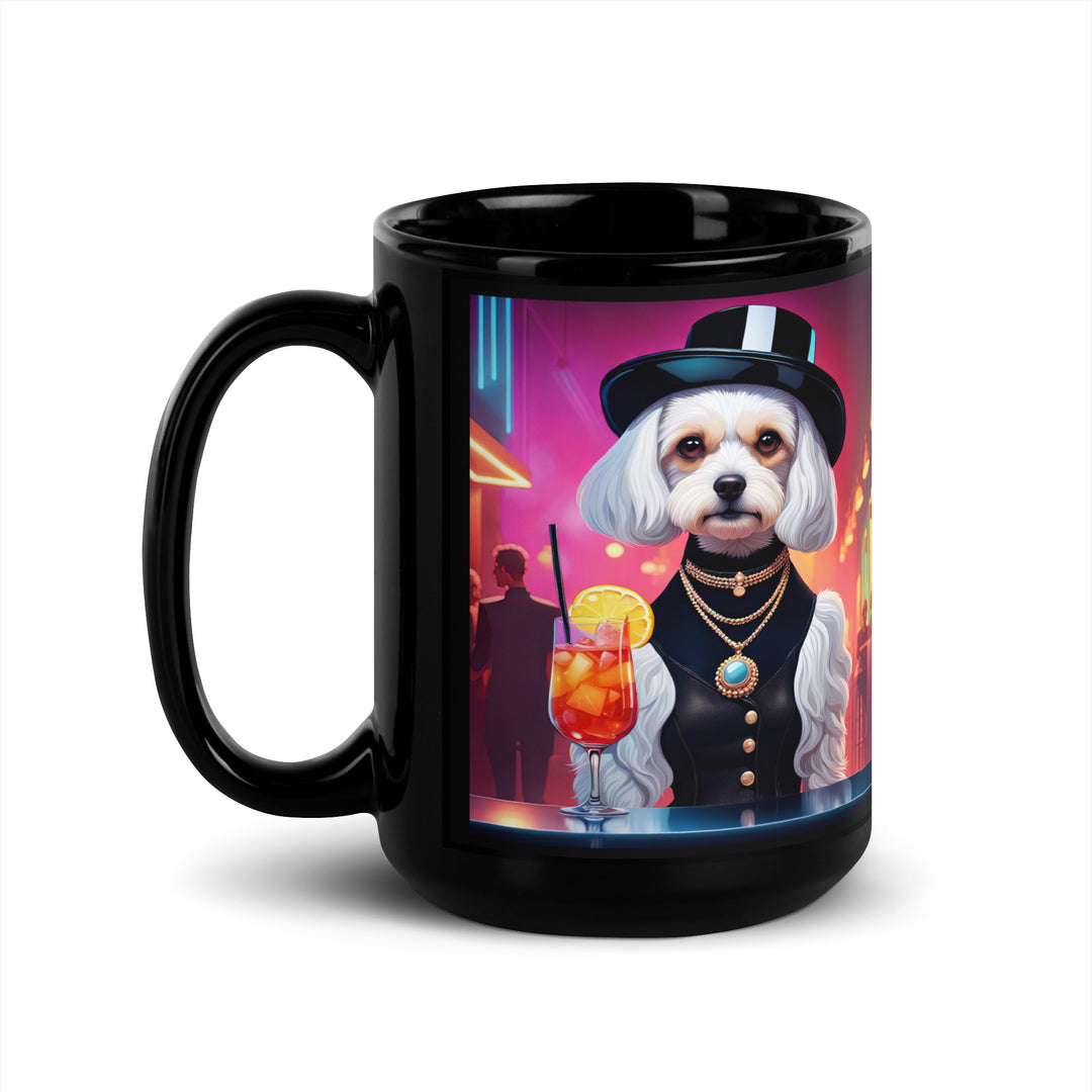 Cavachon- Black Glossy Mug v12