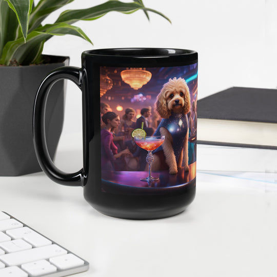 Cavapoo General- Black Glossy Mug v11