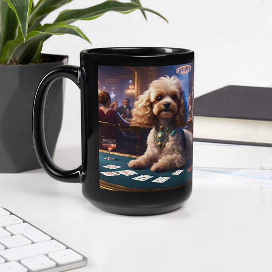 Cavapoo General- Black Glossy Mug v20