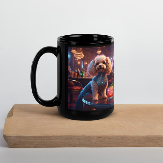 Cavapoo General- Black Glossy Mug v22