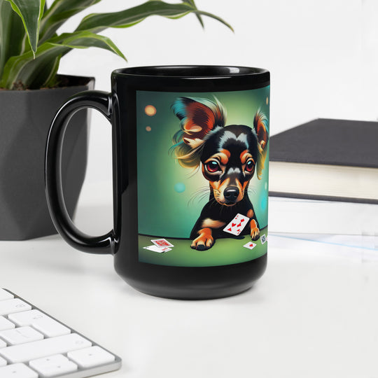 Chiweenie General- Black Glossy Mug v3