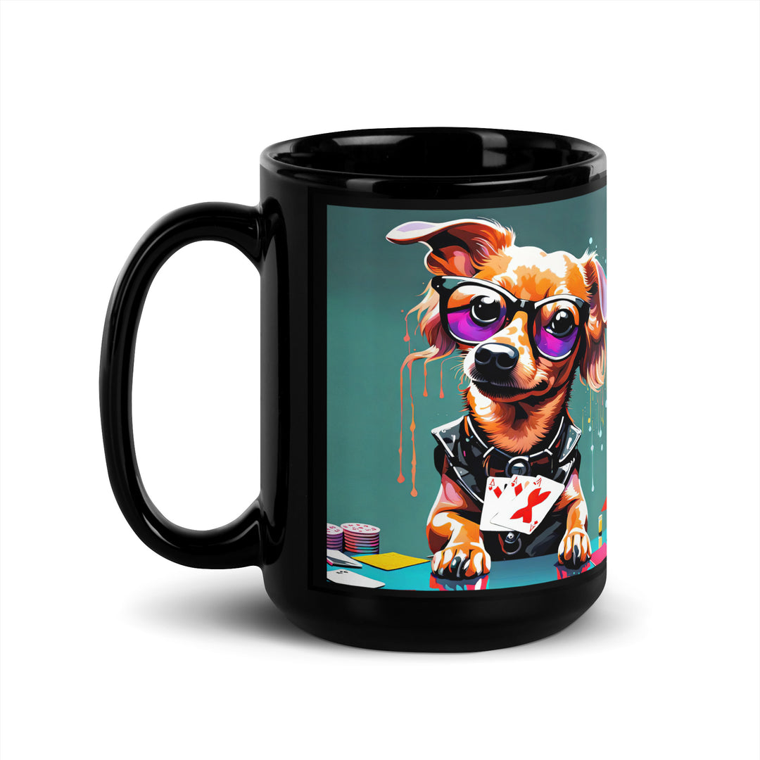 Chiweenie General- Black Glossy Mug v8