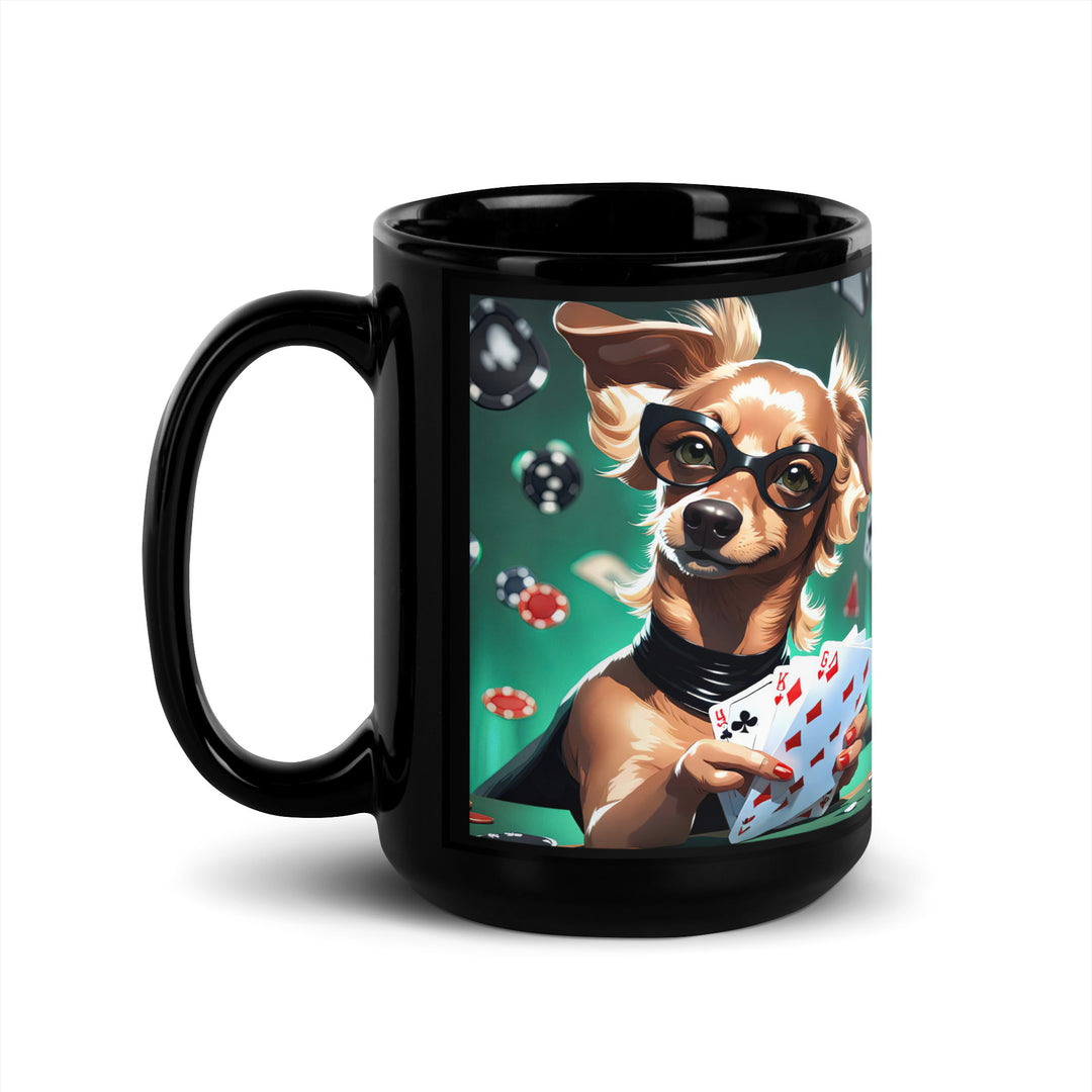 Chiweenie General- Black Glossy Mug v15