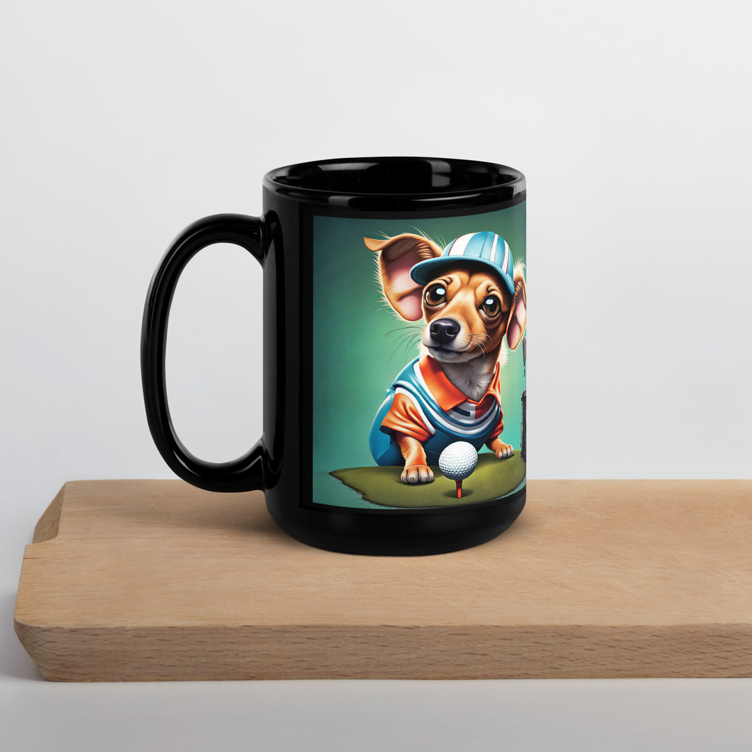 Chiweenie General- Black Glossy Mug v18