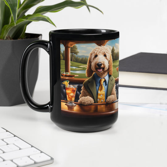 Goldendoodle- Black Glossy Mug v4