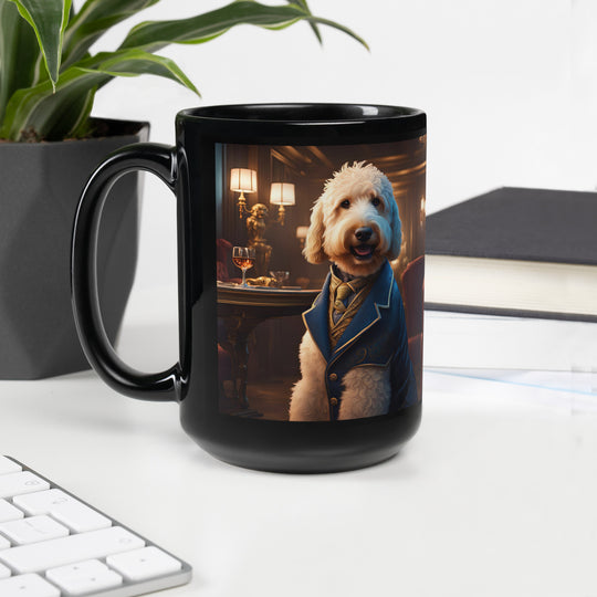 Goldendoodle- Black Glossy Mug v5