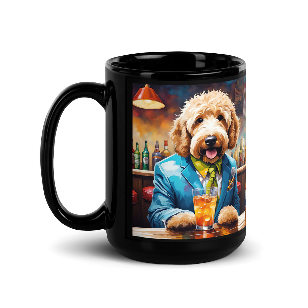 Goldendoodle- Black Glossy Mug v6
