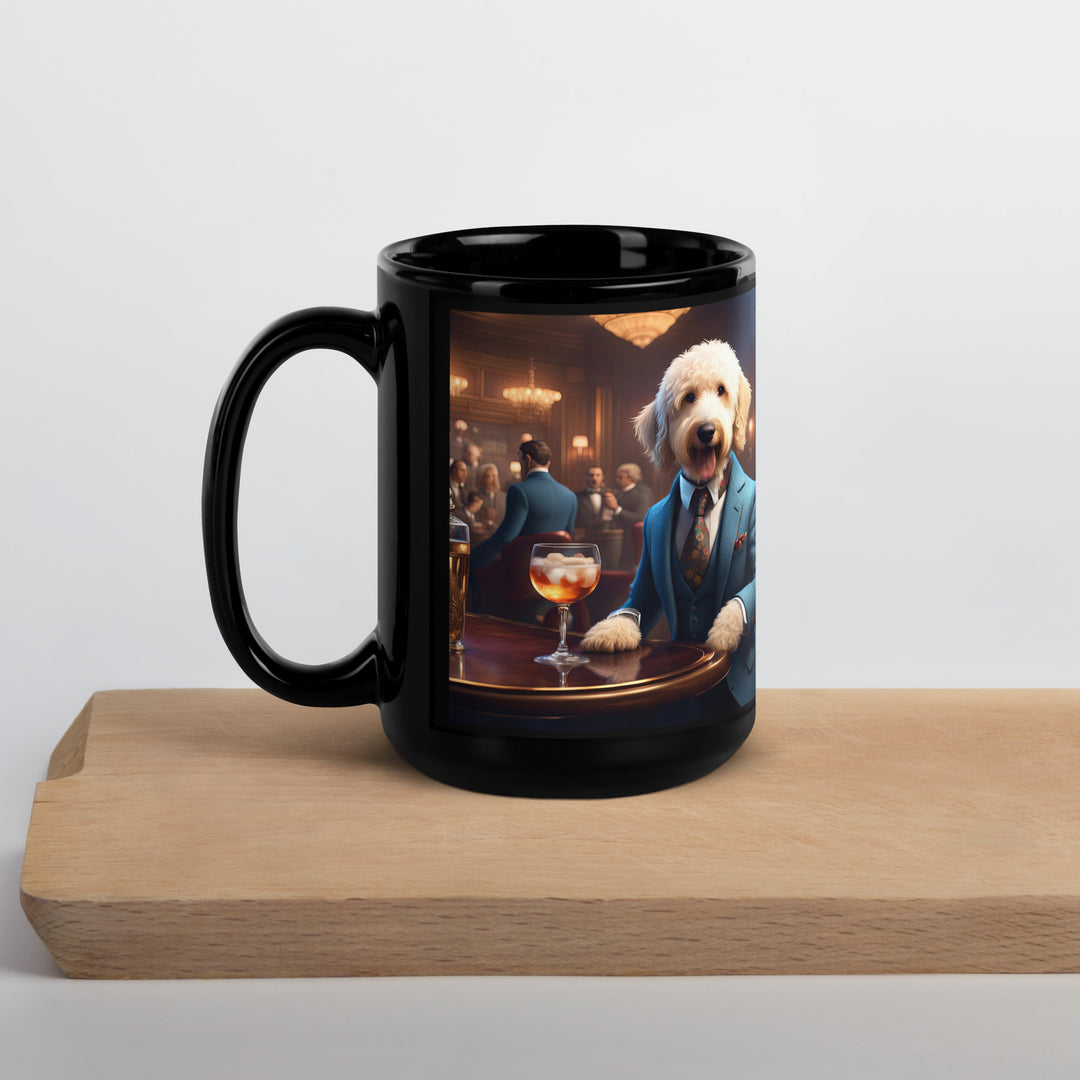 Goldendoodle- Black Glossy Mug v15