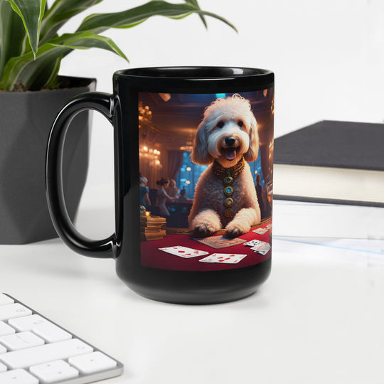 Goldendoodle- Black Glossy Mug v16