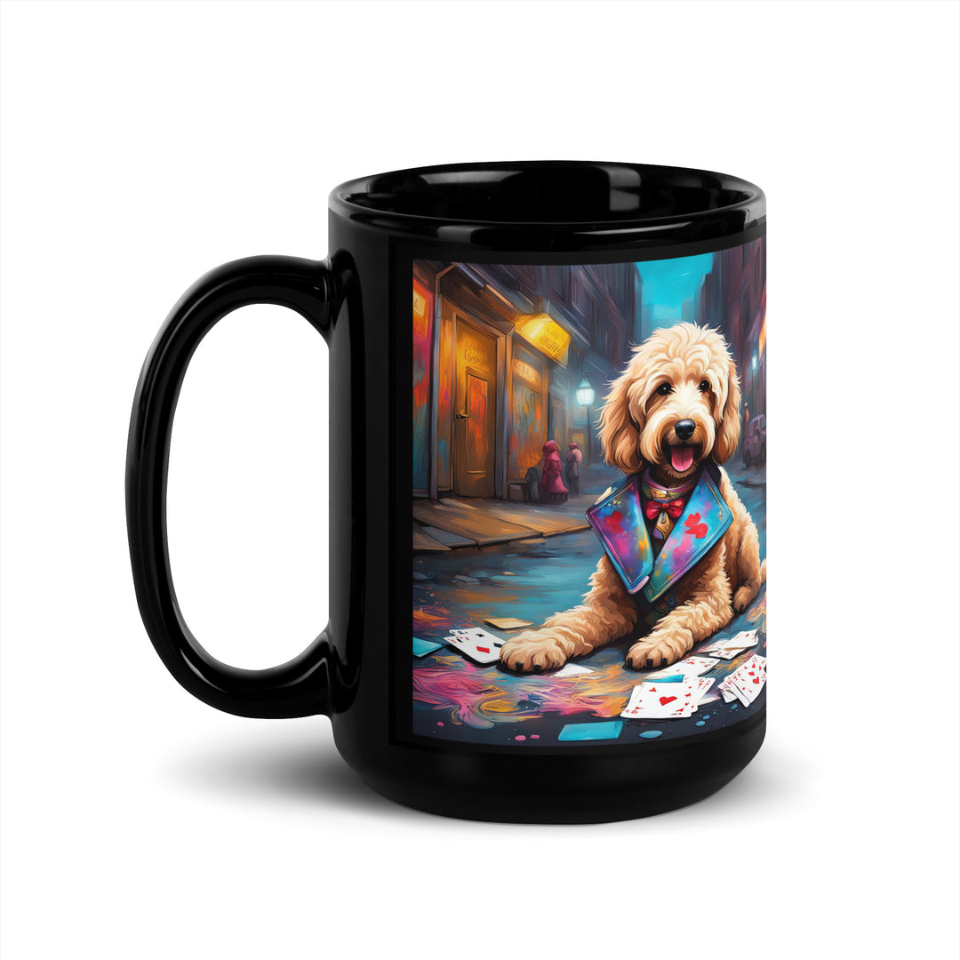 Goldendoodle- Black Glossy Mug v19