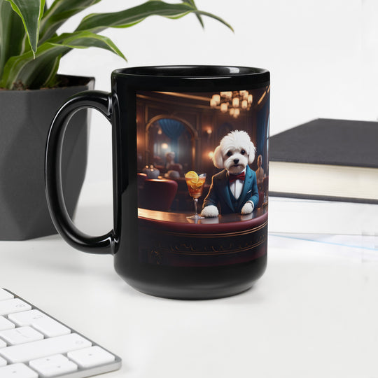 Maltipoo General- Black Glossy Mug v3