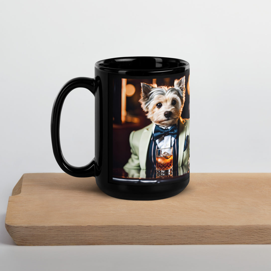 Morkie General- Black Glossy Mug