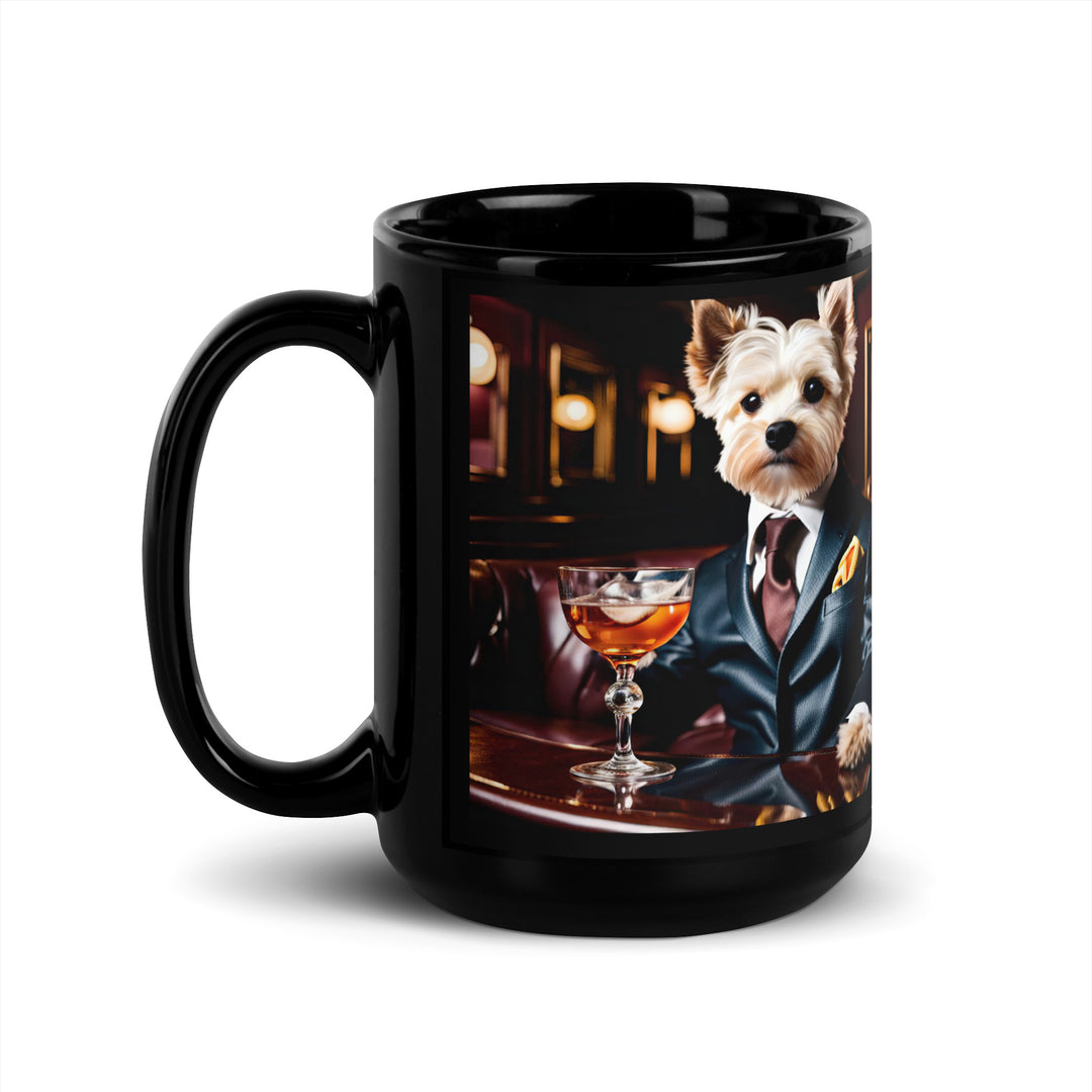 Morkie General- Black Glossy Mug v2