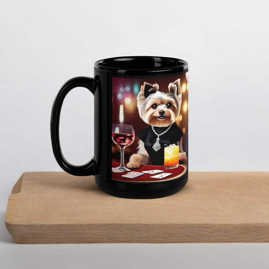 Morkie General- Black Glossy Mug v3