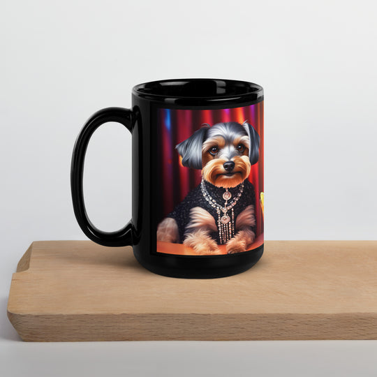 Yorkipoo General- Black Glossy Mug v2