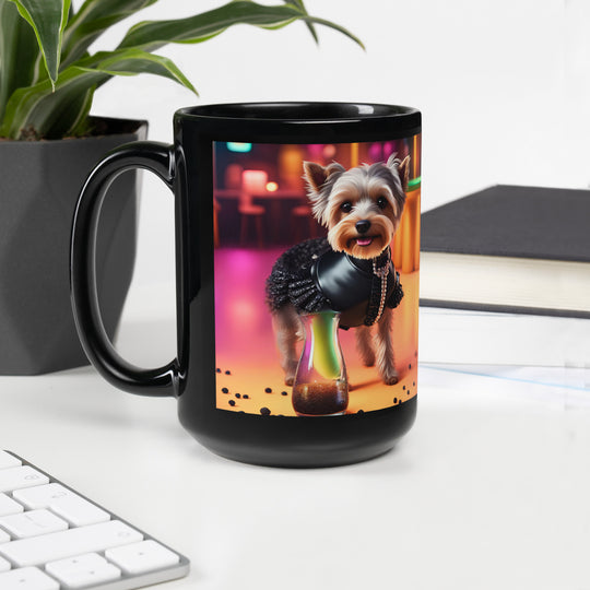 Yorkipoo General- Black Glossy Mug v5