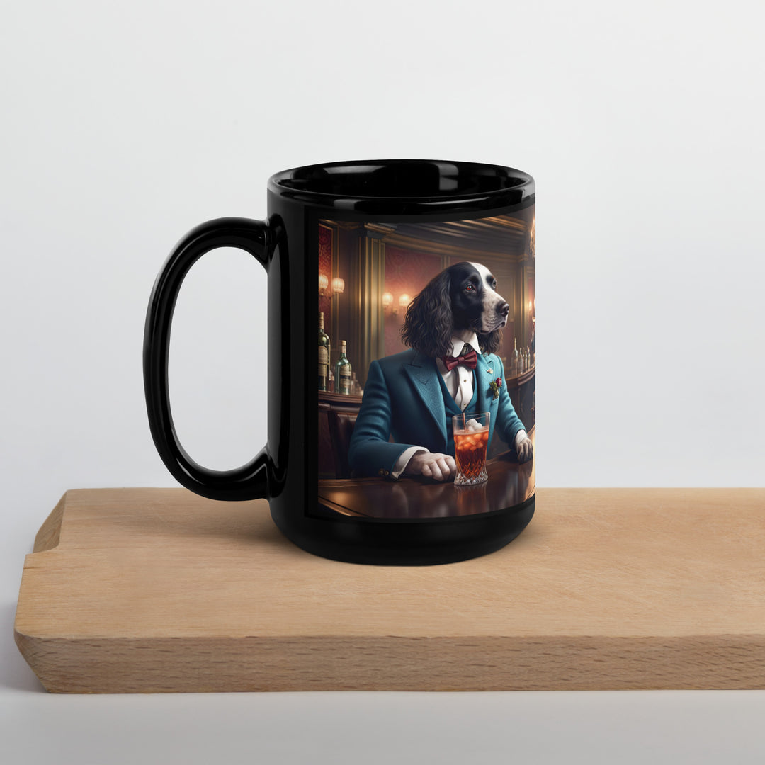 Sprocker Spaniel General- Black Glossy Mug v15