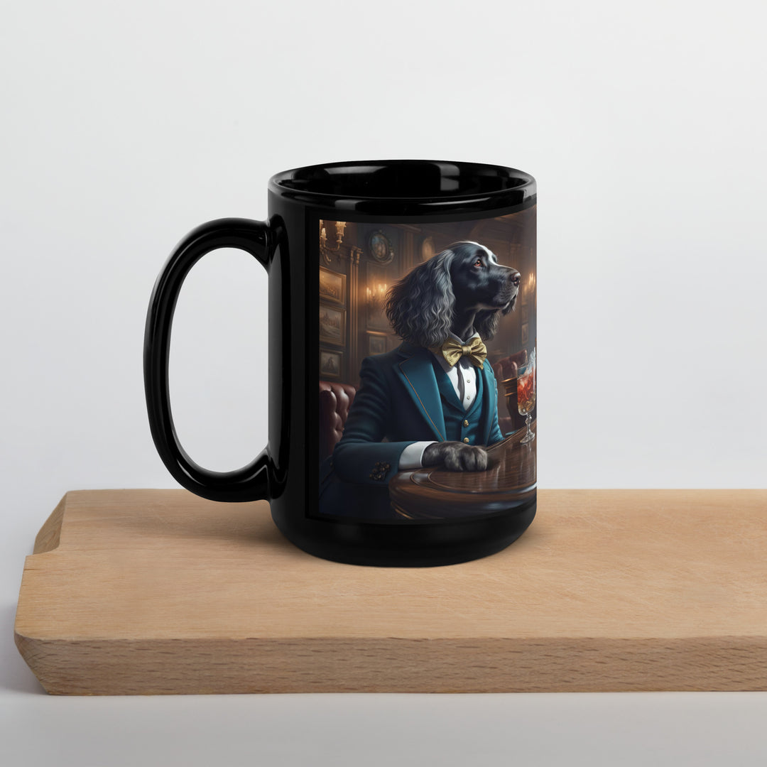 Sprocker Spaniel General- Black Glossy Mug v16