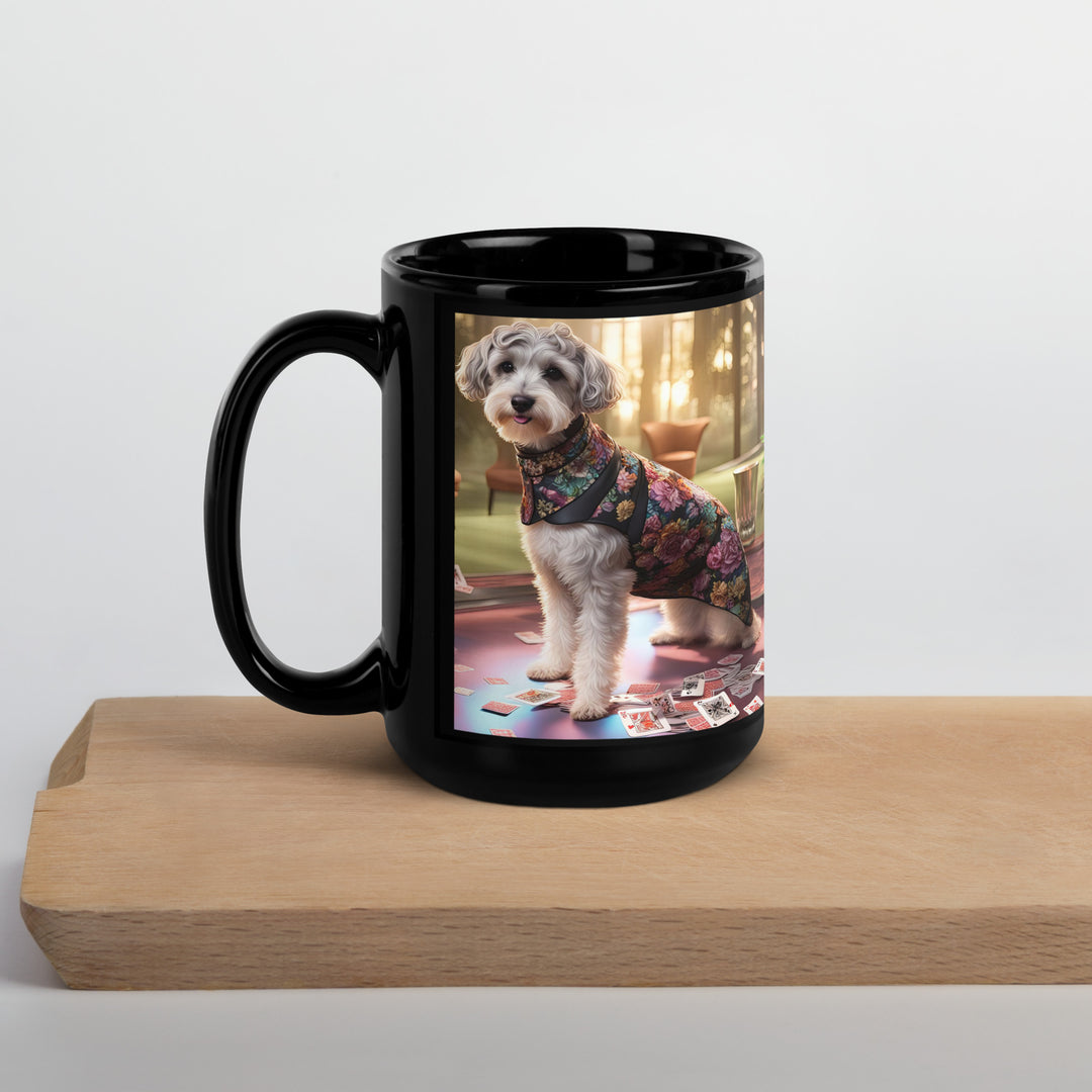 Schnoodle Golfer- Black Glossy Mug v8