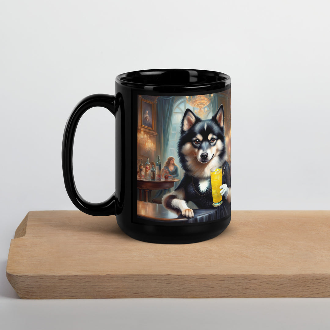 Pomsky General- Black Glossy Mug v14