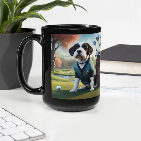 Springador Golfer- Black Glossy Mug v6