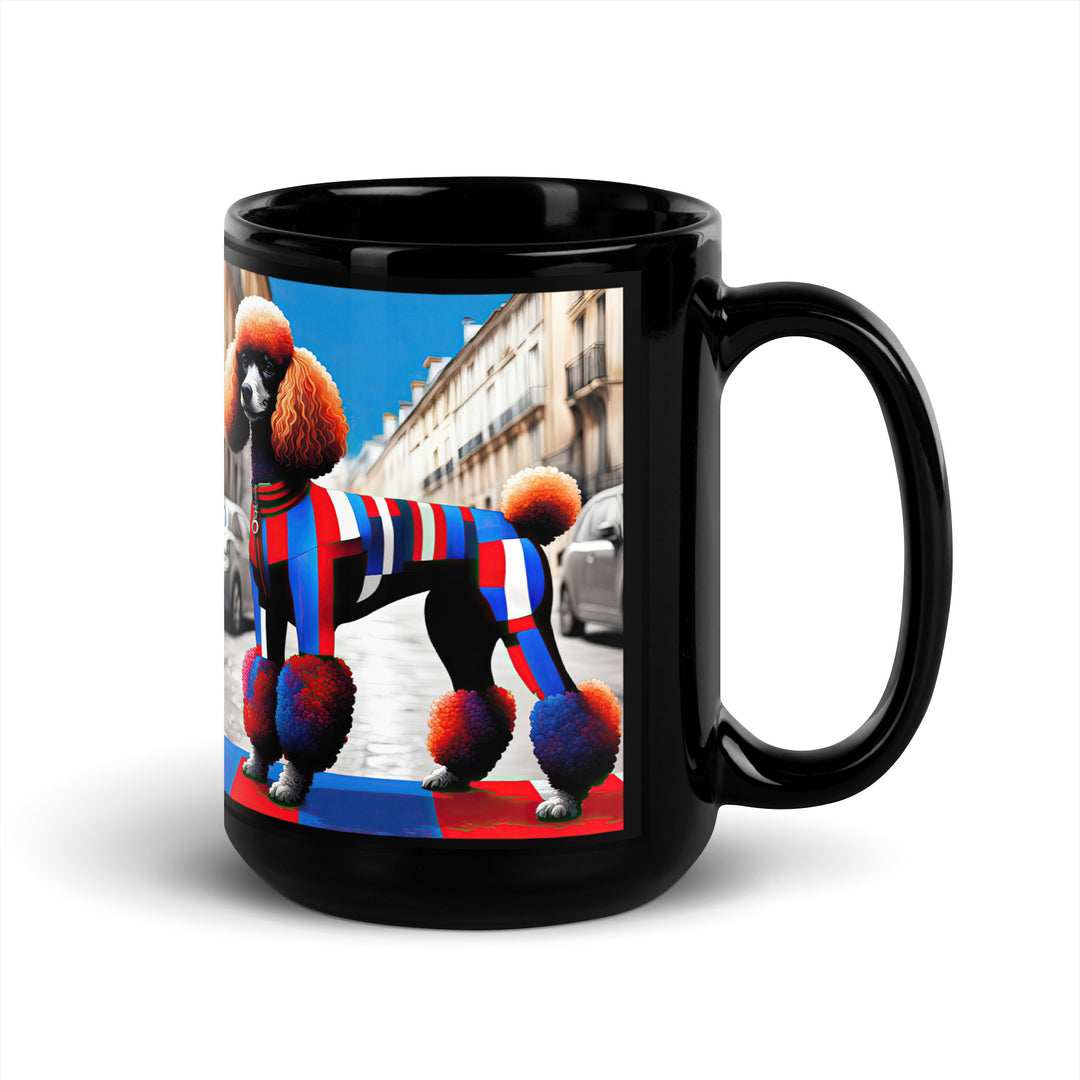 Poodle- Black Glossy Mug v2