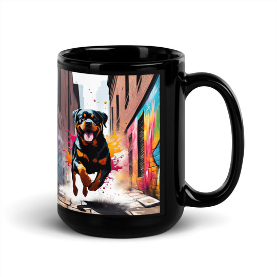 Rottweiler- Black Glossy Mug V5