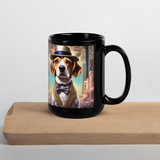 Beagle- Black Glossy Mug v2